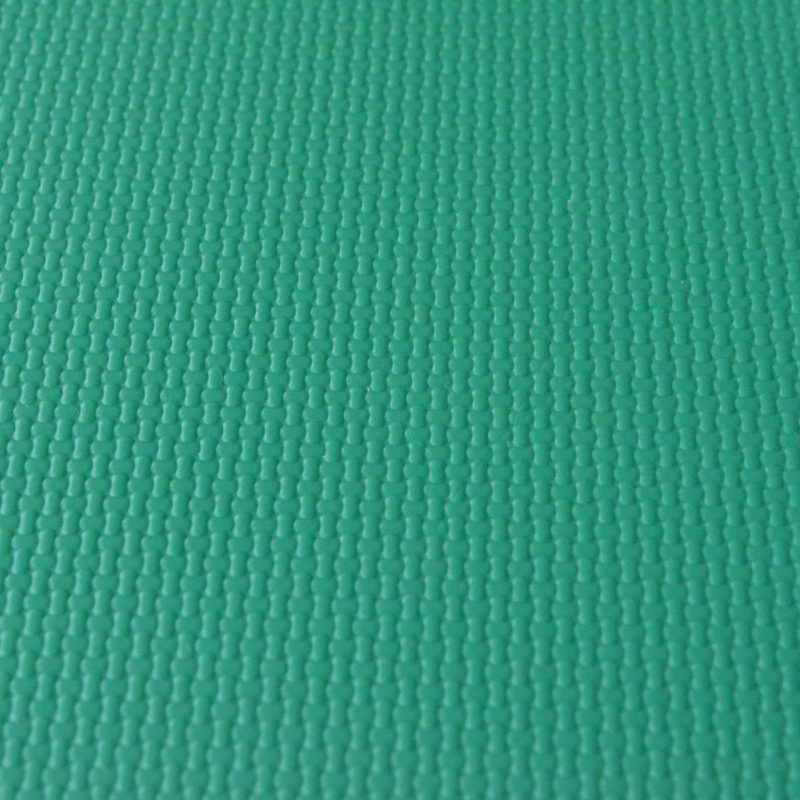 Green Vinyl Athletic Gym Flooring Non Toxic Double Sided Adhesive